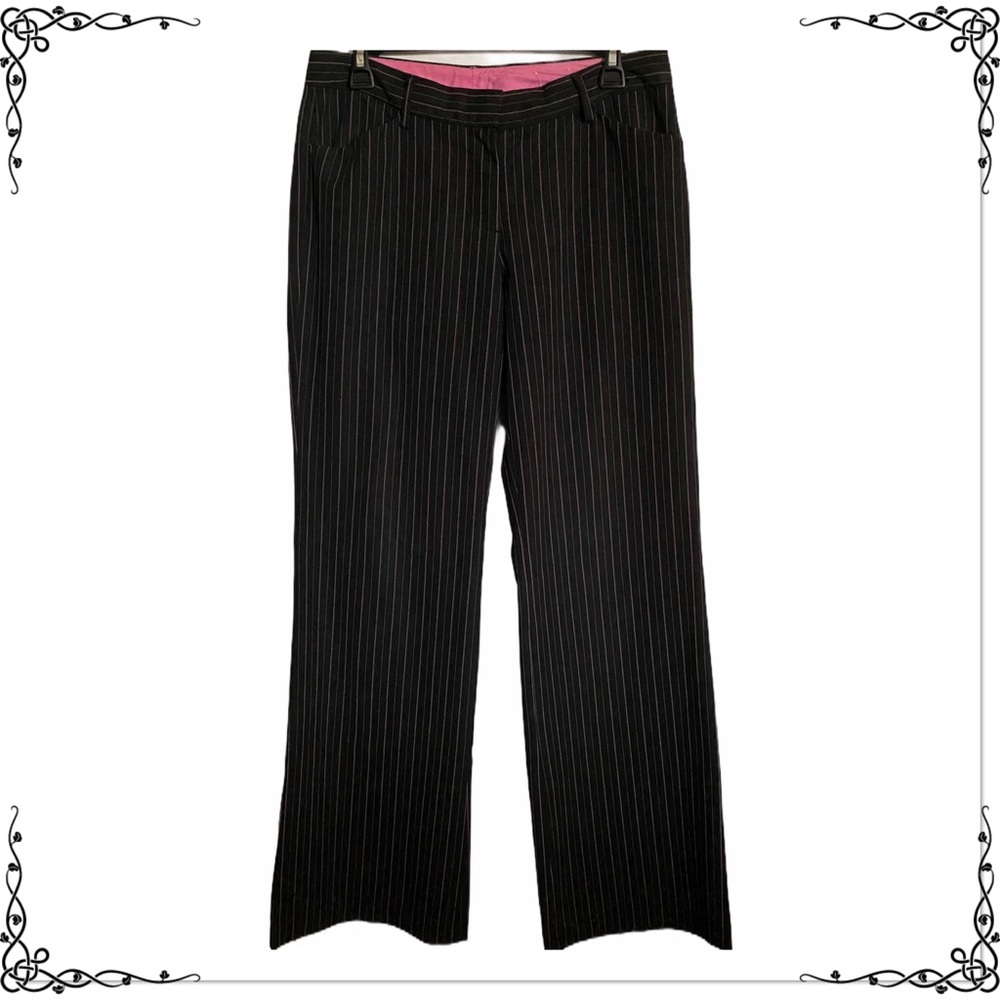 City Streets Women’s Pinstripe Wide Leg Pants